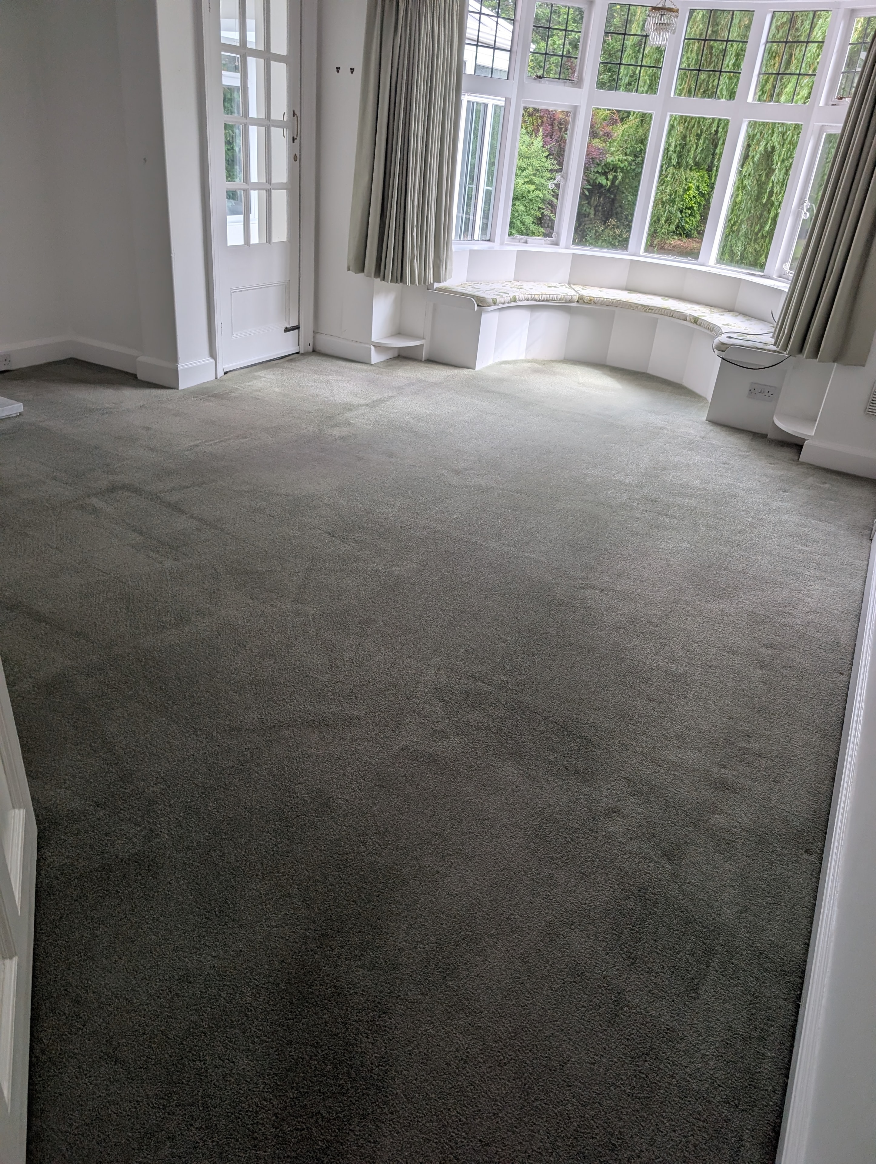Gosforth wool carpet — professional cleaning job